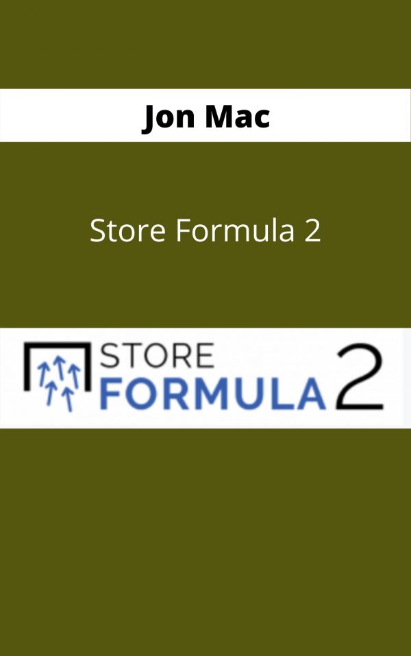 Jon Mac – Store Formula 2 – Available Now !!!