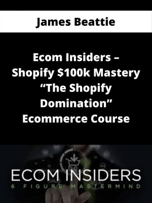 James Beattie – Ecom Insiders – Shopify $100k Mastery “the Shopify Domination” Ecommerce Course – Available Now!!!