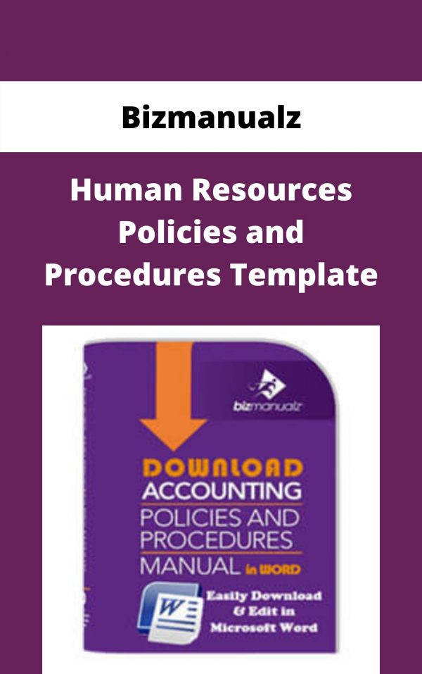 Bizmanualz – Human Resources Policies And Procedures Template – Available Now!!!