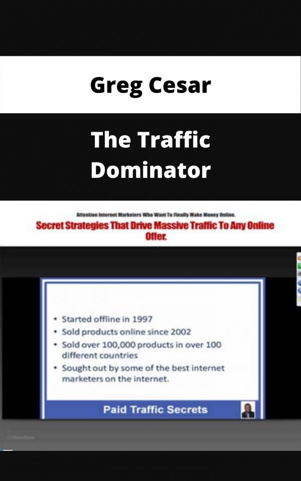 Greg Cesar – The Traffic Dominator – Available Now!!!