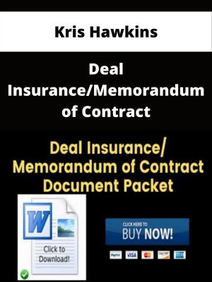 Kris Hawkins – Deal Insurance/memorandum Of Contract – Available Now!!!