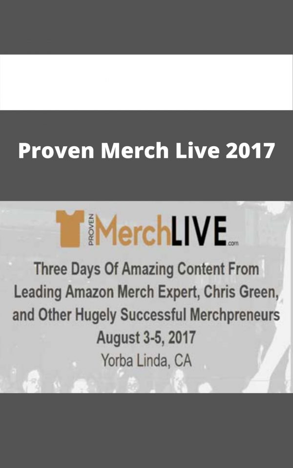 Proven Merch Live 2017 – Available Now!!!