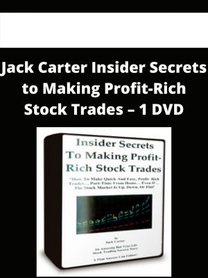 Jack Carter Insider Secrets To Making Profit-rich Stock Trades – 1 Dvd – Available Now!!!