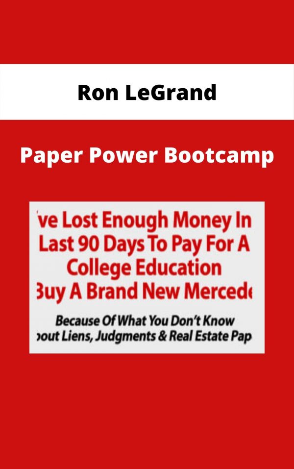Ron Legrand – Paper Power Bootcamp