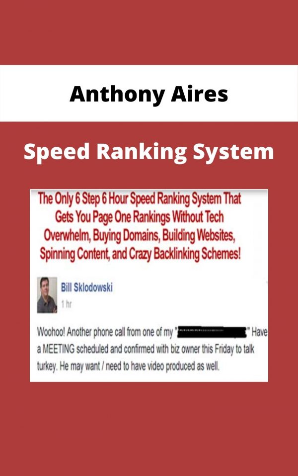 Anthony Aires – Speed Ranking System