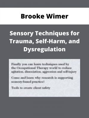 Sensory Techniques For Trauma, Self-harm, And Dysregulation – Brooke Wimer