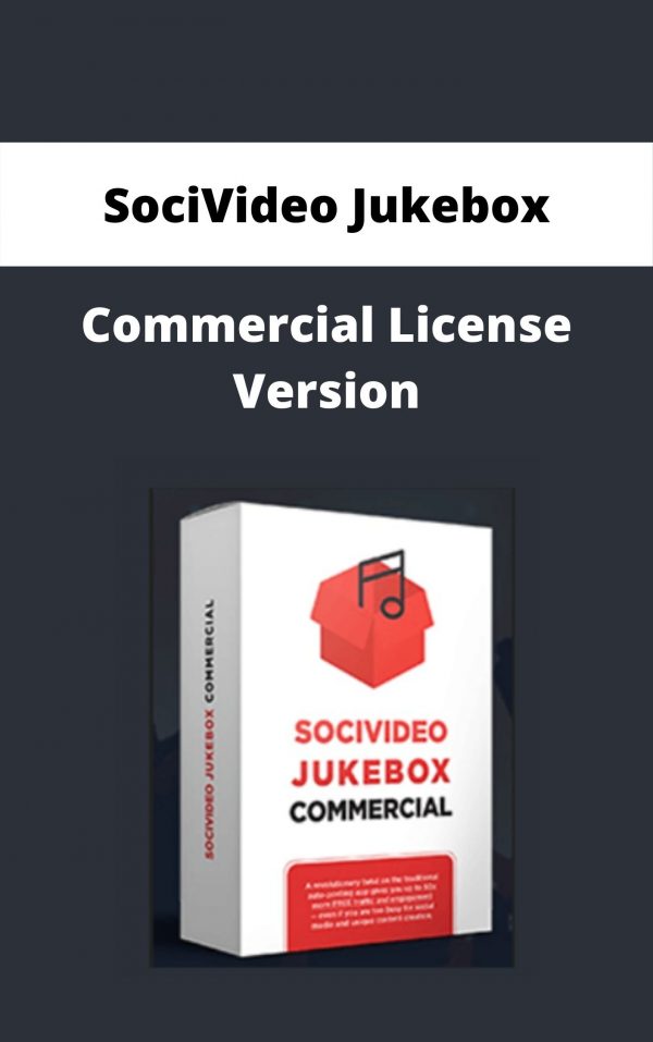 Socivideo Jukebox – Commercial License Version