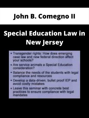 Special Education Law In New Jersey – John B. Comegno Ii
